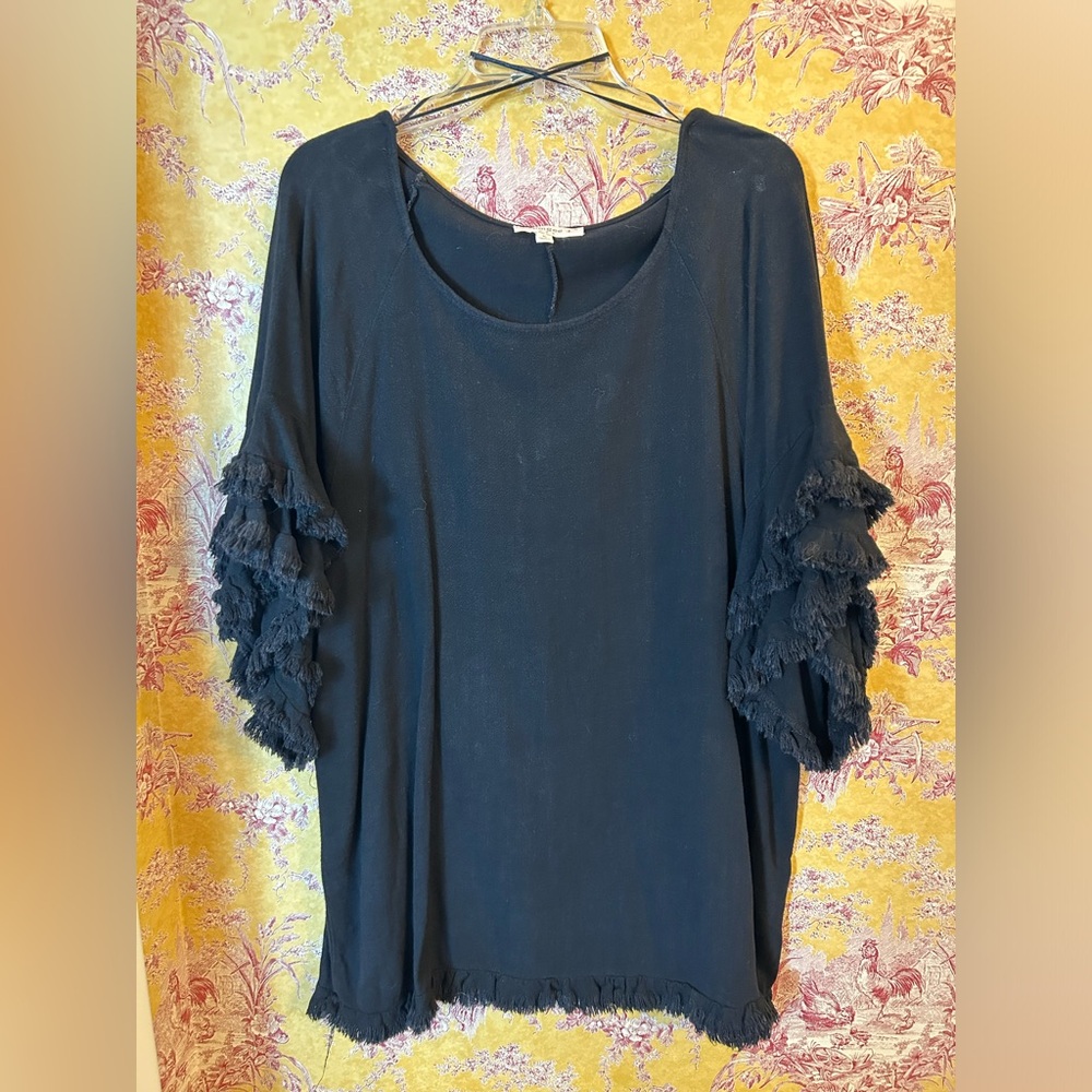 Umgee ruffle sleeve top
